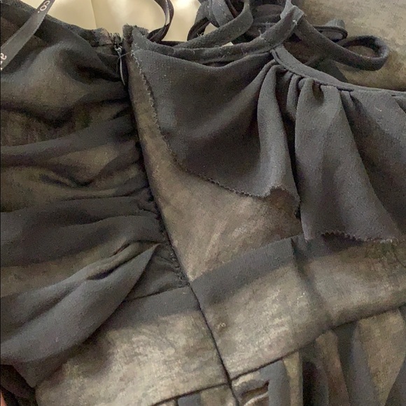 Beautiful Black Sheer Flowy Dress - Picture 7 of 7